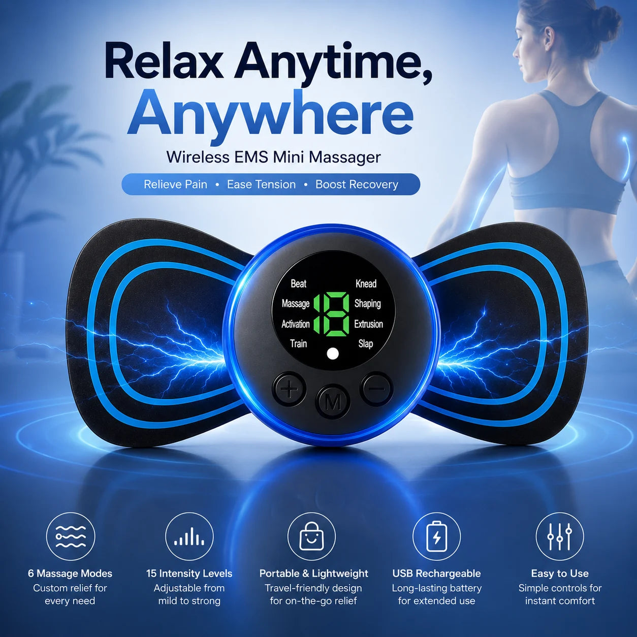 Butterfly Mini Electric Body Massager