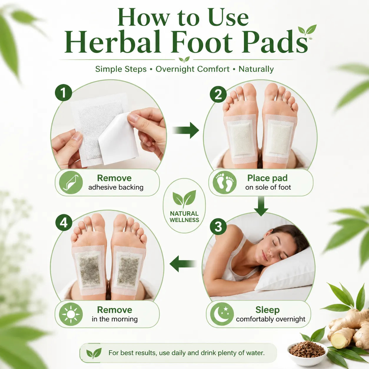 Herbal Ingredient Detox Foot Pads | BUY 1 GET 1 FREE